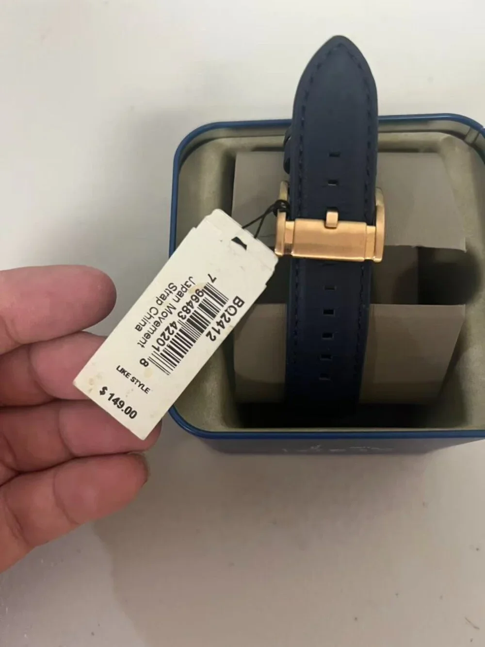 Fossil BQ2412 Fenmore Rose Gold Stainless Steel Men Dress Casual Leather Watch